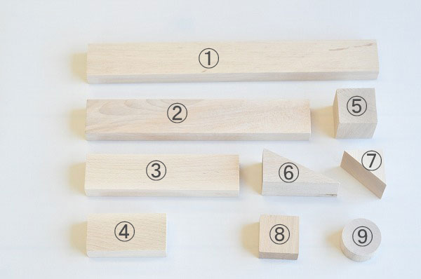 白木の積木　単品