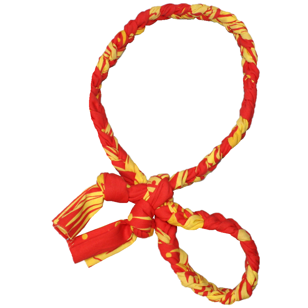 ib-011.オレンジ系赤と黄色のイプヘケ用ひも（カウラ）