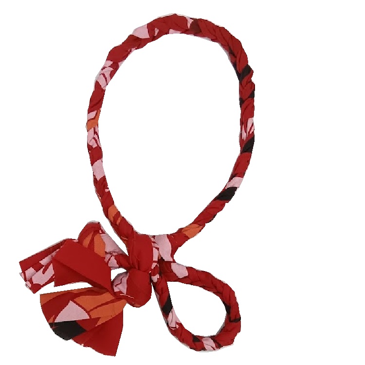 《シグナルレッド地にピンク。オレンジ、ブラックの模様のKAULA》ib-106　使うほど手になじむ