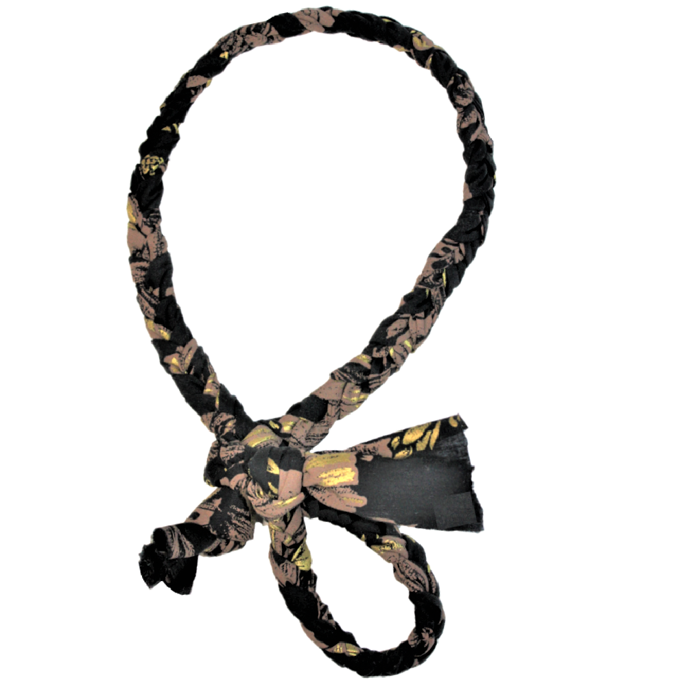 ib-038、ブラックとゴールドの使うほど手になじむhanaalohaのイプヘケのひも、カウラ