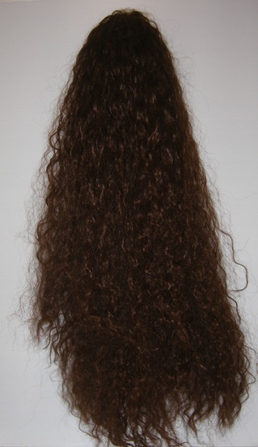 Hw0002ワヒネ用ヘアーウィッグ ワッフルロング マロンブラウン