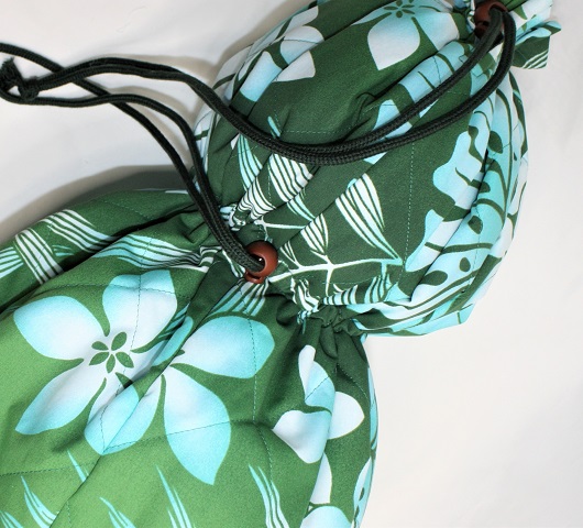 イプケース【HANA ALOHA】グリーンに、白と水色のグラデーションの