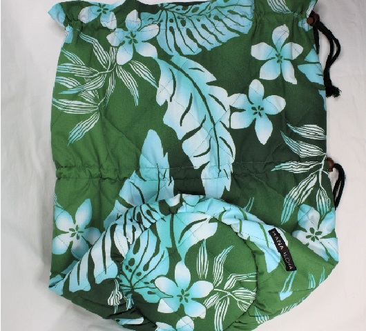 イプケース【HANA ALOHA】グリーンに、白と水色のグラデーションの