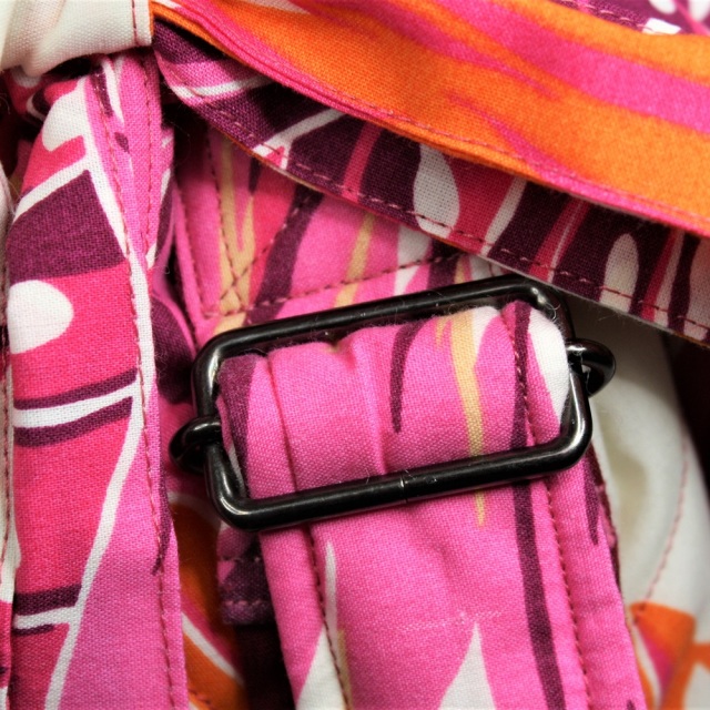 set-159-2本ショルダ－リュックタイプ、ピンクとオレンジの美しいラウアエ模様