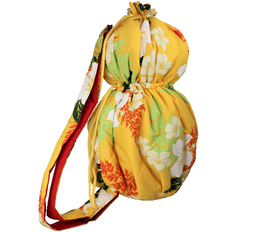 イプケース・－本ショルダ－黄色地にハイビスカス柄