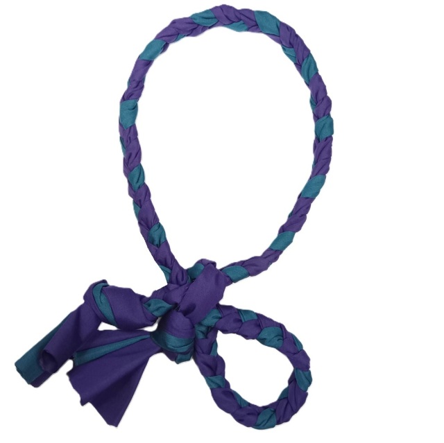 《ビリヤ－ドグリ－ンとパンジ－パ－プルのバイカラ－のKAULA》　イプヘケの紐Kaula(カウラ)　ib-116