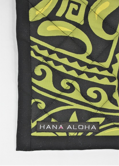 値引 イプヘケマットPale(パレ)【HANA ALOHA】黒に、ライムイエローと バレエ
