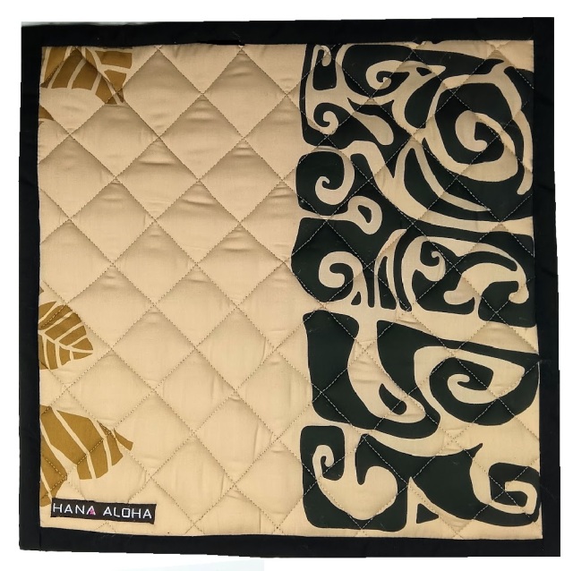 《 額ぶち手まつりタイプ 》イプヘケマットPale(パレ) -pale-151  シェルピンク地にブラックのカヒコ柄