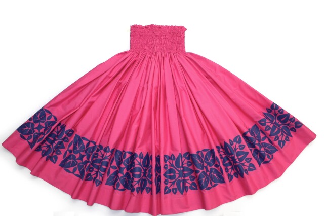 ピンクに青のハワイアンキルト柄のオリジナルプリントのパウスカート