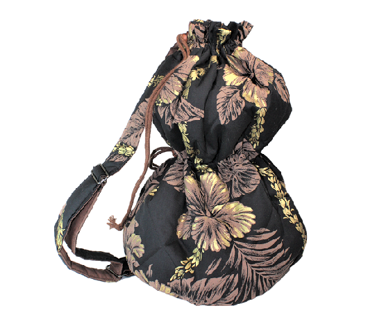 黒地にゴールドのハイビスカス模様。格調高い1本ショルダ－のイプケ－ス