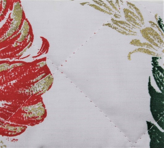 ハイビスカス模様の中を縫うゴールドの帯がすてきなカラアウケ－ス