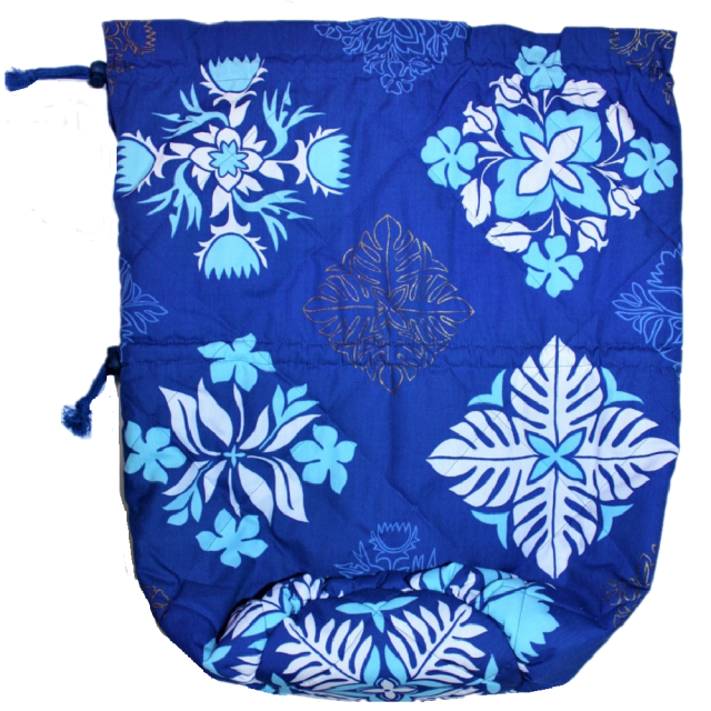 set-148 ロイヤルブル－にゴールド、白、ウェツジウッドブル－のキルト柄のイプケ－ス。