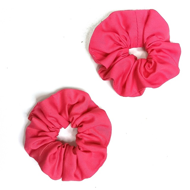 set-178－ａタイプ スカ－レットピンク地に白いプルメリア模様