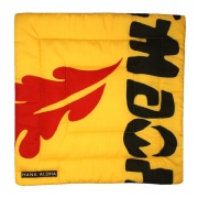 《 明るいサンフラワ－地にファイアレッドとブラックの模様》 スタンダ－ドタイプ イプヘケマットPale(パレ)-0152