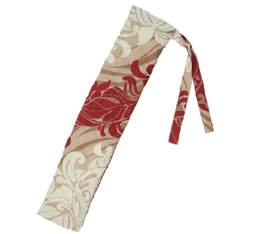 ベージュ×えんじ　キルティング中わた付き　プイリケースset-044