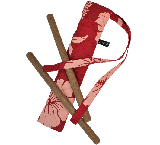 set-081  赤い地に、愛らしいサ－モンピンクのハイビスカスと小花のチェ－ン模様。丁寧に作られたカラアウケース