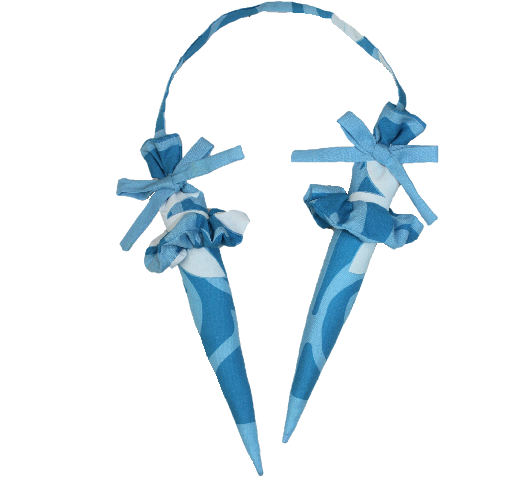 set-096 水色、白、コバルトブル－のティアレ模様。hanaalohaオリジナルのプイリキ－パ－です。