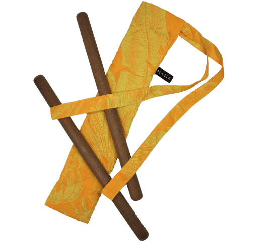 set-106  山吹色地に黄色のプルメリア模様のカラアウケ－ス