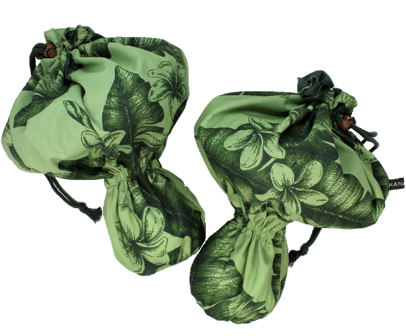 一体型のウリウリケ－ス。ピスタチオグリ－ン地にモスグリ－ンのプルメリア模様。一体型ウリウリケースウリウリケース