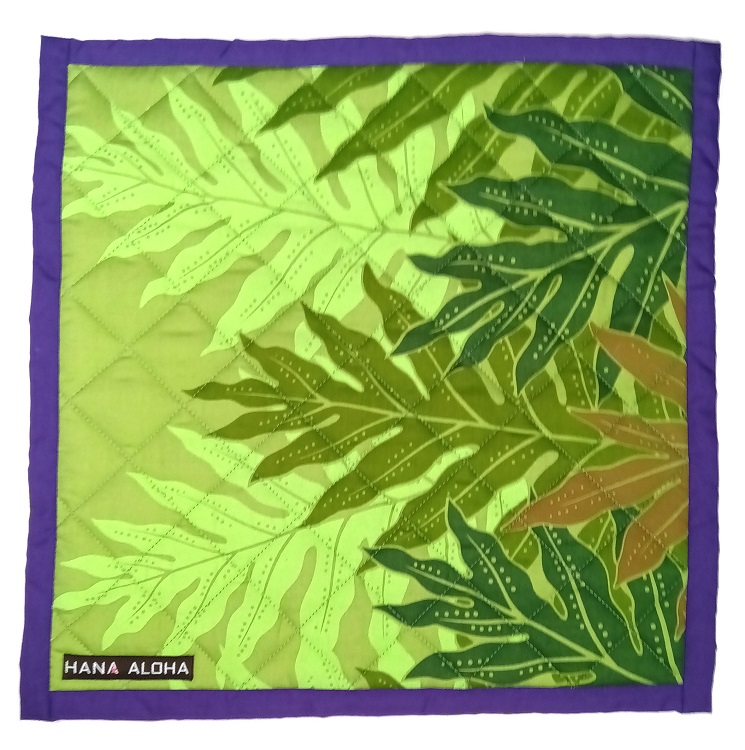 《 額ぶち手まつりタイプ 》イプヘケマットPale(パレ) set-0175 アイリスグリ－ン地にラウアエ柄