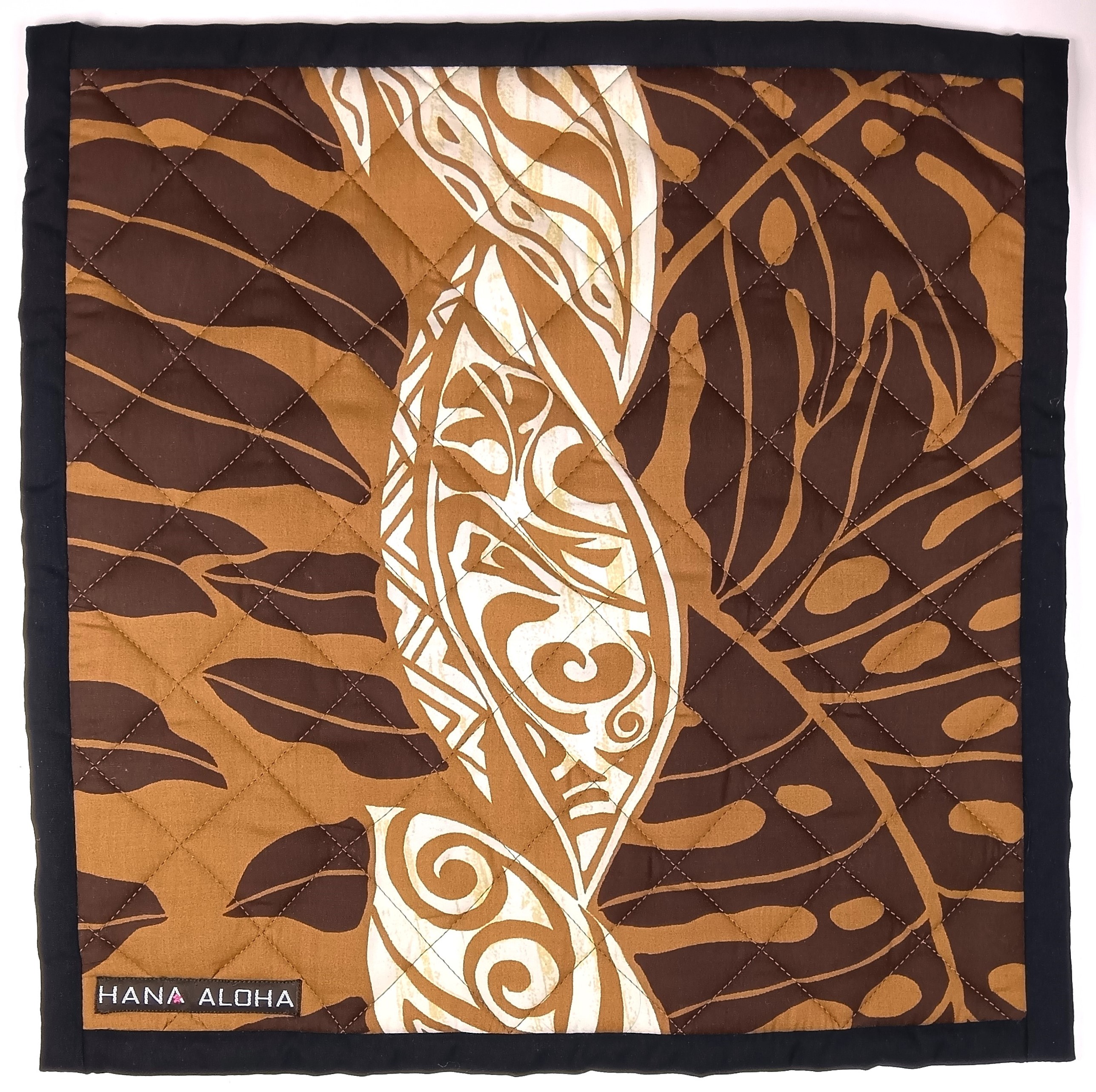 《 額ぶち手まつりタイプ 》イプヘケマットPale(パレ) set-0176アンバ－ブラウン地にビンテ－ジワインブラウンのラウアエ柄