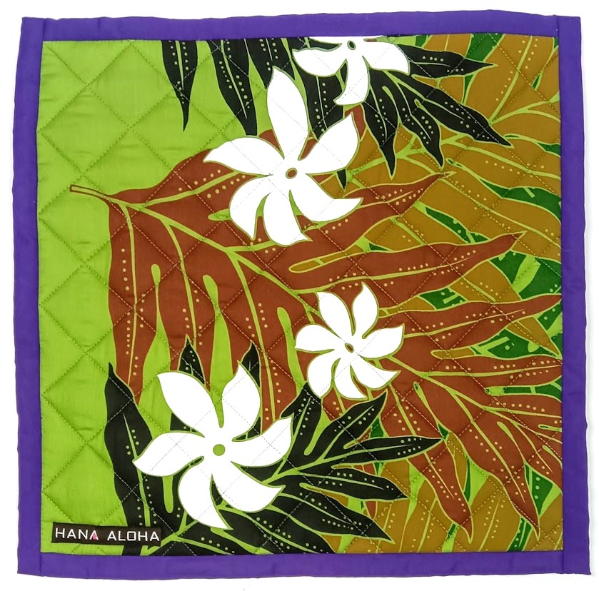 《 額ぶち手まつりタイプ 》白いティアレがかわいいイプヘケマットPale