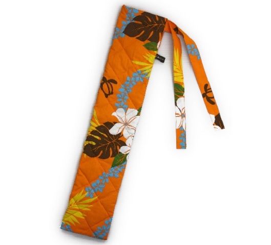 オレンジ　キルティング中わた付き　プイリケースset-009