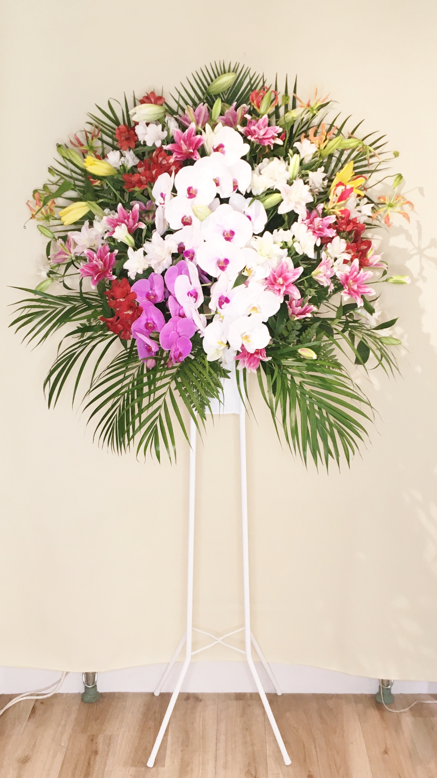 スタンド生花　お祝い：1段[花屋おまかせ]