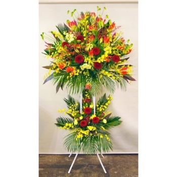 スタンド生花　お祝い：2段[花屋おまかせ]