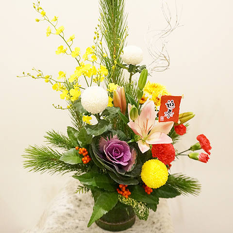 WA-004 お正月青竹アレンジ