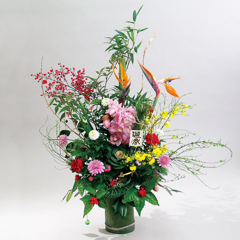 WA-001 お正月青竹アレンジ