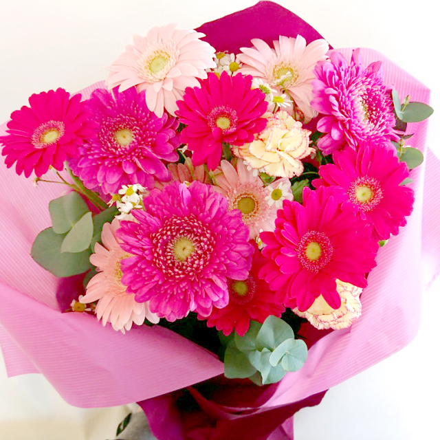 Es 014 ガーベラ ピンク 花束