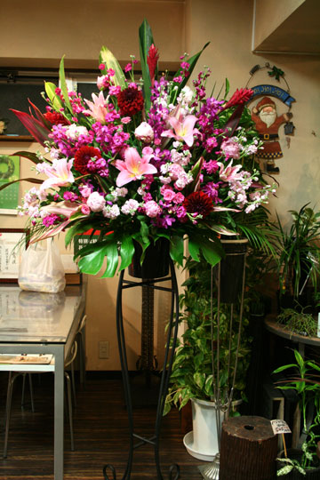 スタンド花　ピンク　[S-20000-4]