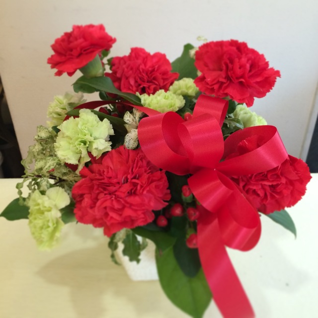 アレンジメント　カーネーション　レッド　[A-4000-2]