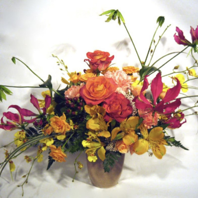 アレンジメント　オンシジューム　グロリオサ　イエロー[A-5000-3]