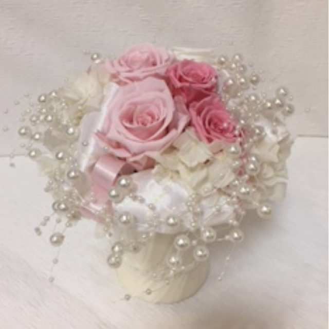 プリザーブドフラワー　バラ　ピンク　[P-7000-1]