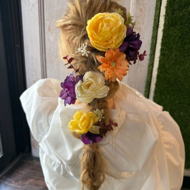 ヘアーパーツ　イエロー　パープル　アーティフィシャル　[HD-3000-3]