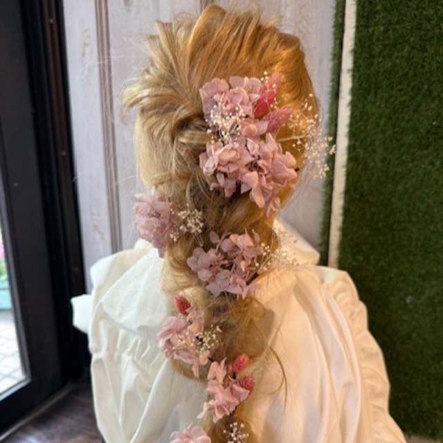 ヘアパーツ　ピンク　プリザーブド　[HD-3000-6]