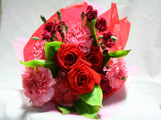 母の日　バラ・カーネーション花束　［ＨＢ-5000-1］