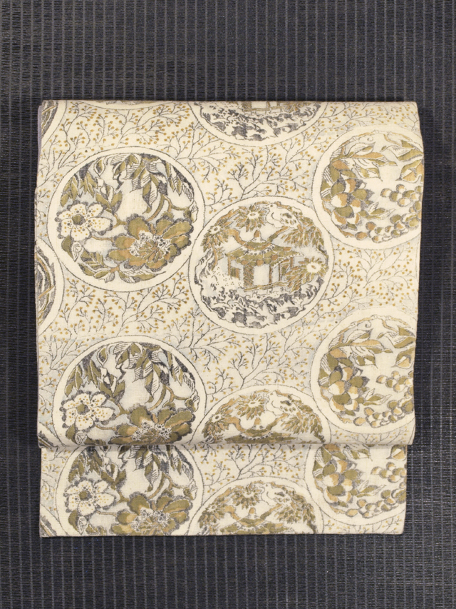 本金箔と東欧花飾更紗文帯(新品) 本金箔と東欧花飾更紗文帯(新品) 本金箔と東欧花飾更紗文