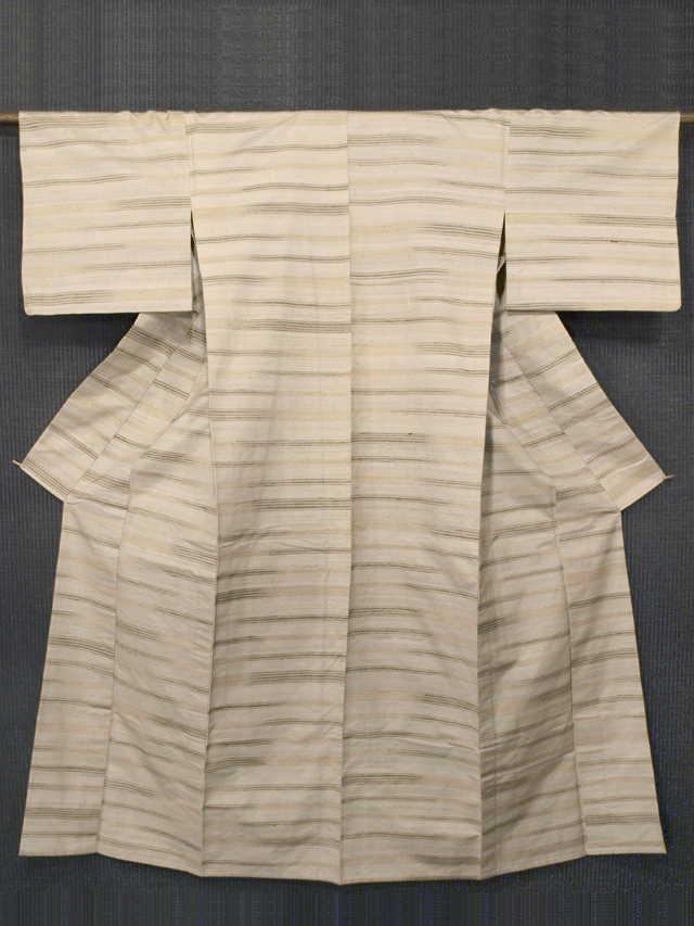 帯のアトリエ花邑 hanamura 銀座店 「枯色地 縞文様 信州紬 単衣」