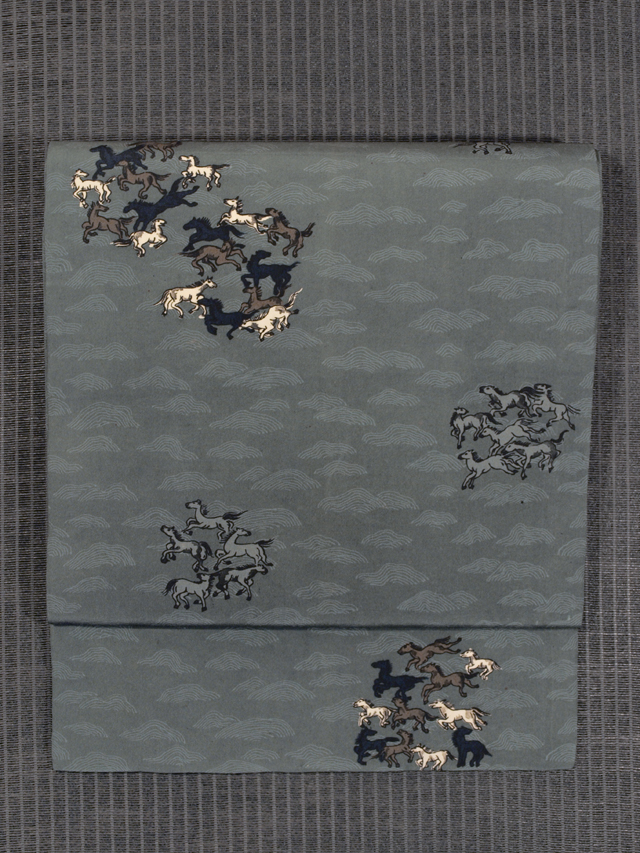 帯のアトリエ花邑 hanamura 銀座 「馬丸文様 型染め 名古屋帯」