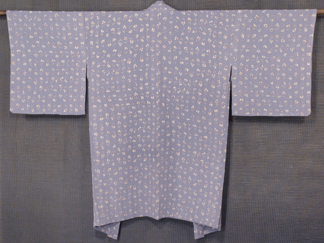 野の花文様 ろうけつ染め 羽織 単衣