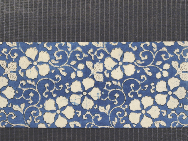 帯のアトリエ 花邑 hanamura 銀座 「唐花草文様 和更紗 名古屋帯」