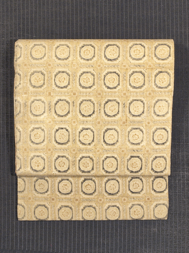 格天井文様 和更紗 名古屋帯　