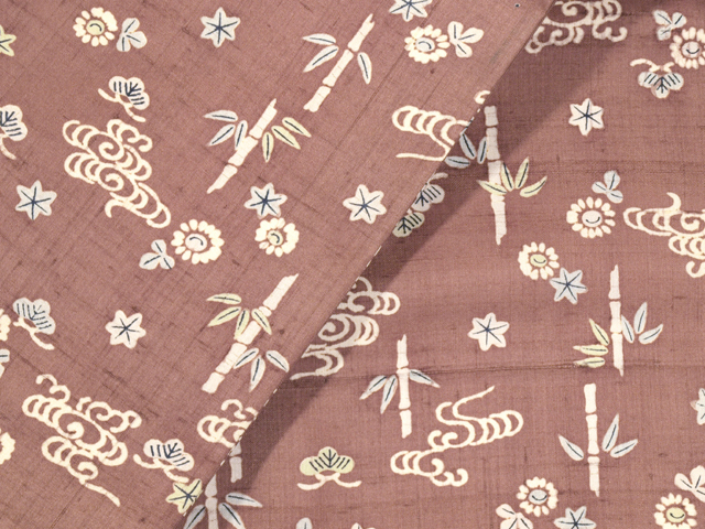 帯のアトリエ花邑-hanamura- 銀座店 「流水に草花文様 型染め 名古屋帯」