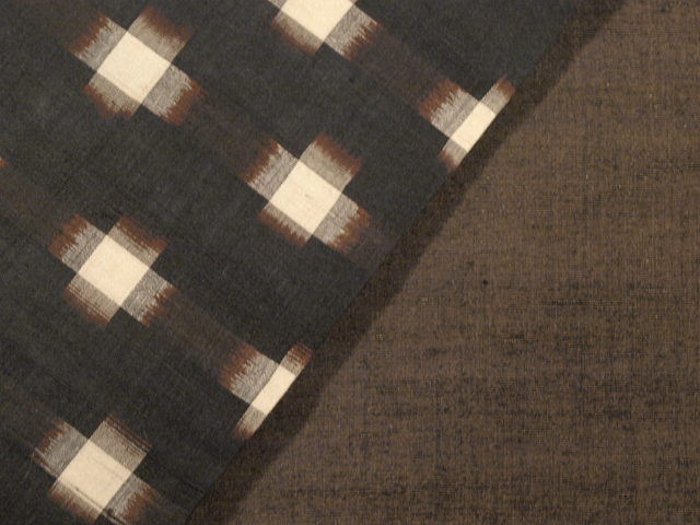 帯のアトリエ 花邑 hanamura 銀座 「十字文様 絣織り 久米島紬 名古屋帯」