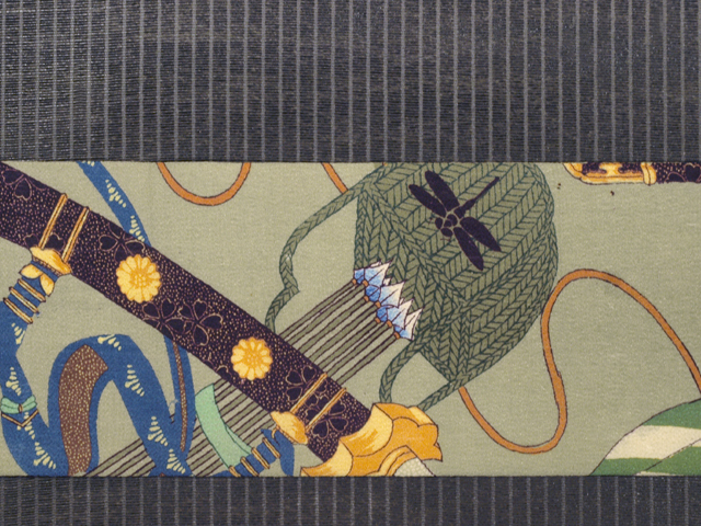 帯のアトリエ花邑 hanamura 銀座「春駒の絵図 型染め 名古屋帯」