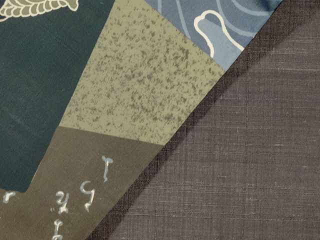 名古屋帯 エジプト風文様 馬 人物 抽象花柄模様 KO-1709 名古屋帯 エジプト風文様 馬 人物 抽象花柄模様 KO-1709 名古屋帯