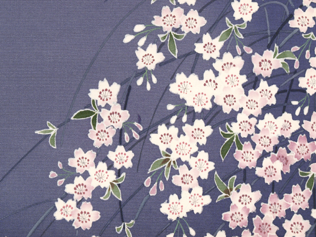 帯のアトリエ花邑 hanamura 銀座 「桜の絵図 手描き染め 塩瀬 名古屋帯」